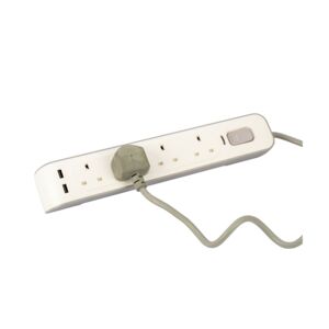 EXT CORD 4WAY 3M 2USB PLATINUM SMARTCUBE EXT CORD 4WAY 3M 2USB PLATINUM SMARTCUBE